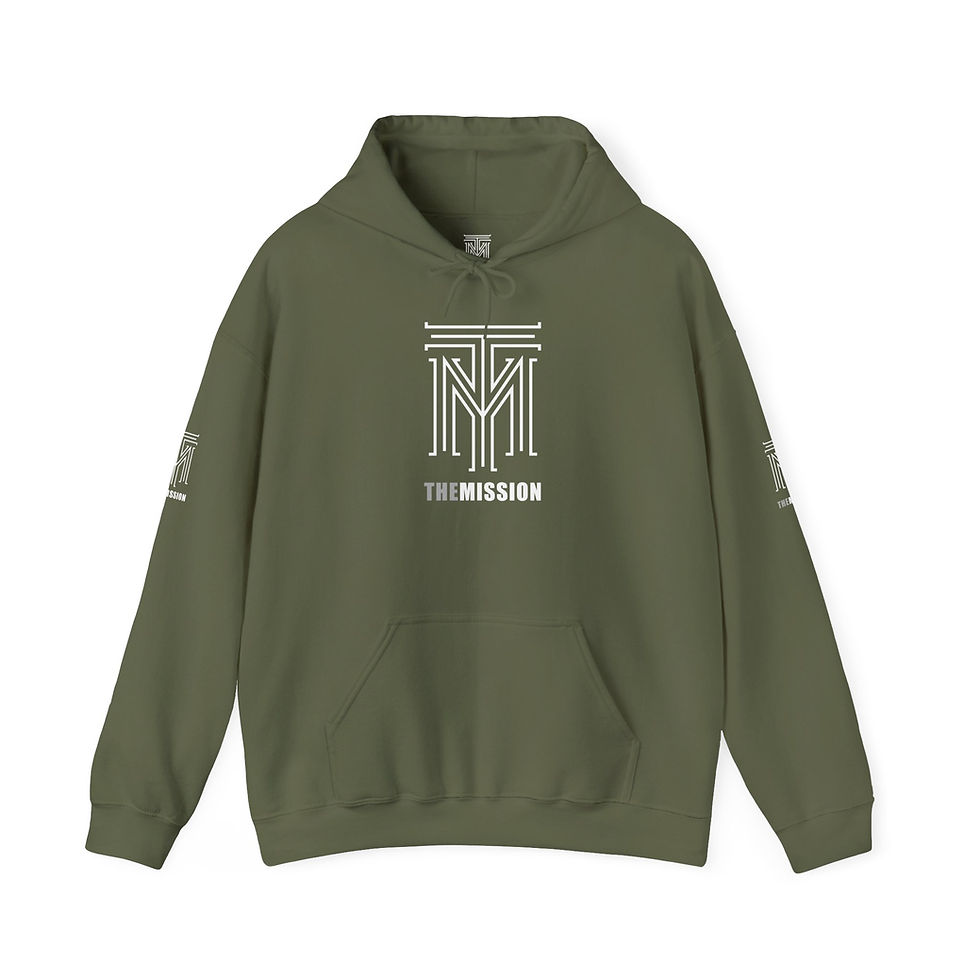 Thumbnail: THE MISSION White & Grey Logo Hoodie mhswg