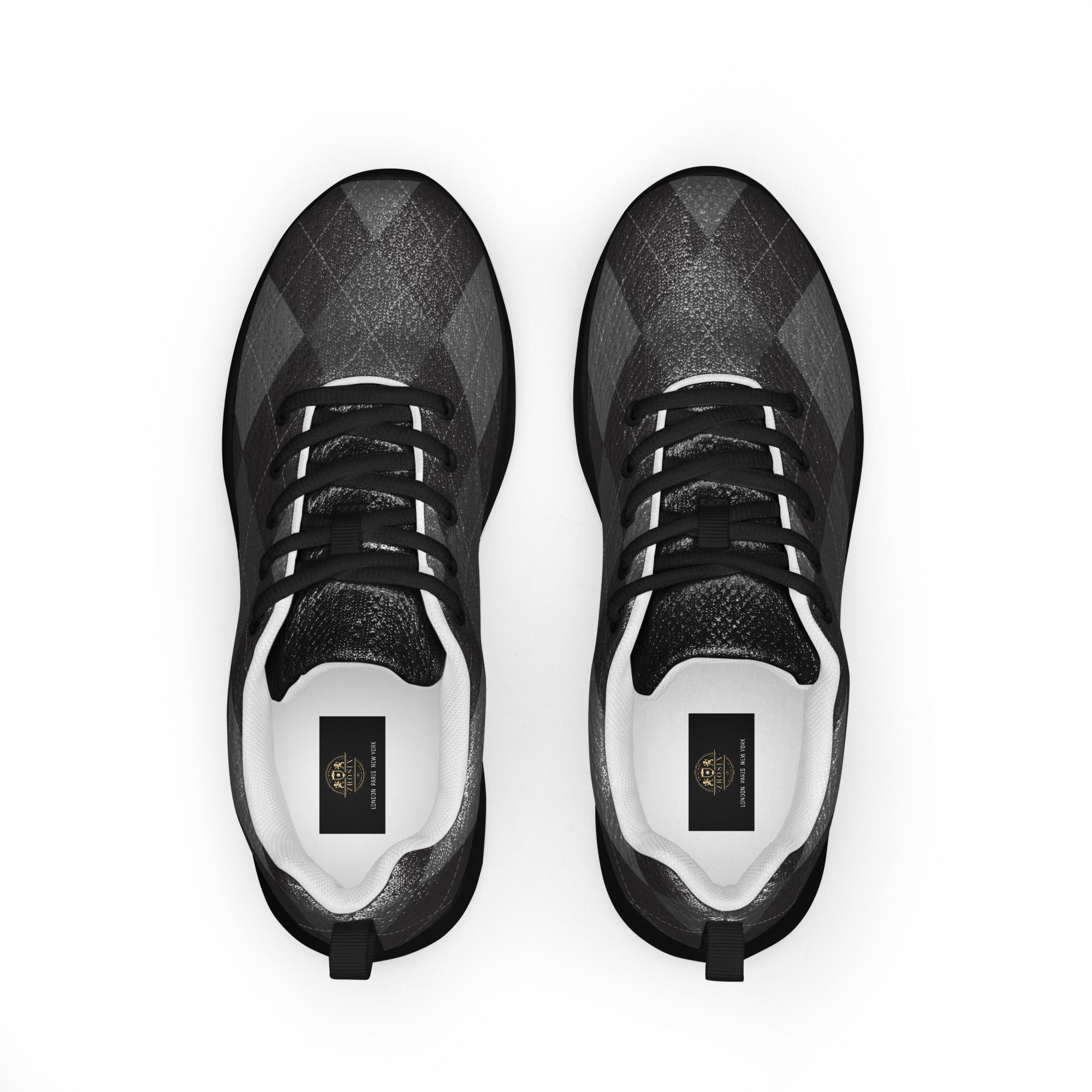 ZROSIX Grey Diamond Argyle Men’s Trainers