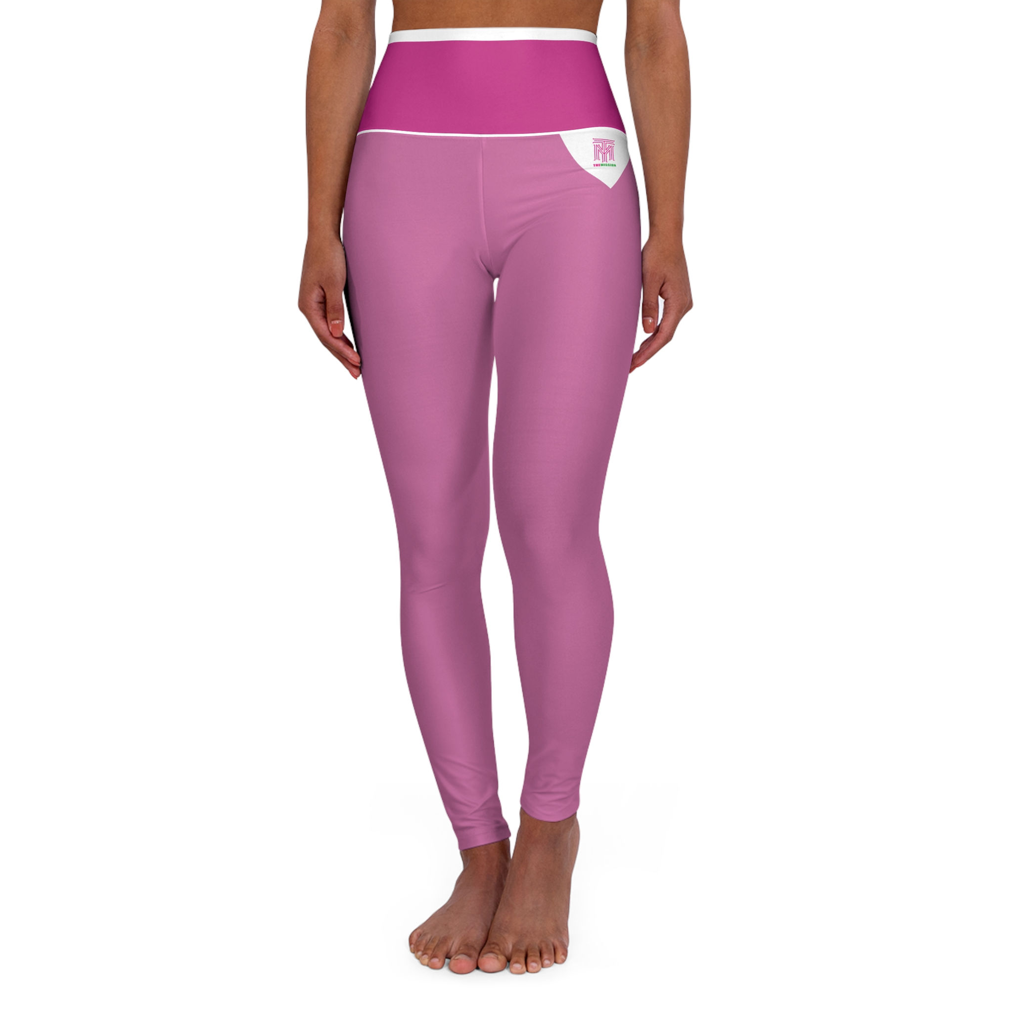The Mission Pink & Green Logo Leggings