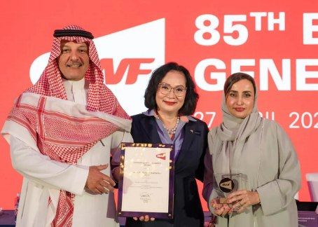 Saudi Badminton Federation awarded "Gender Equality and Diversity Award" at BWF General Assembly in Chengdu, China