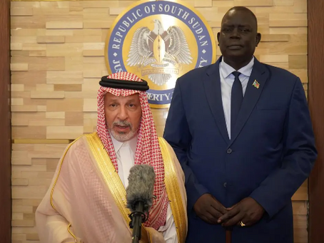 Ahmad bin Abdulaziz Qattan met with South Sudan's Acting Minister of Foreign Affairs