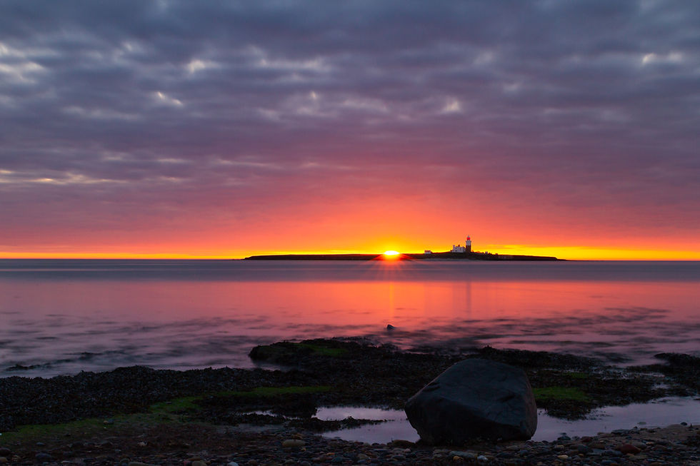 Sunrise over Coquet Island