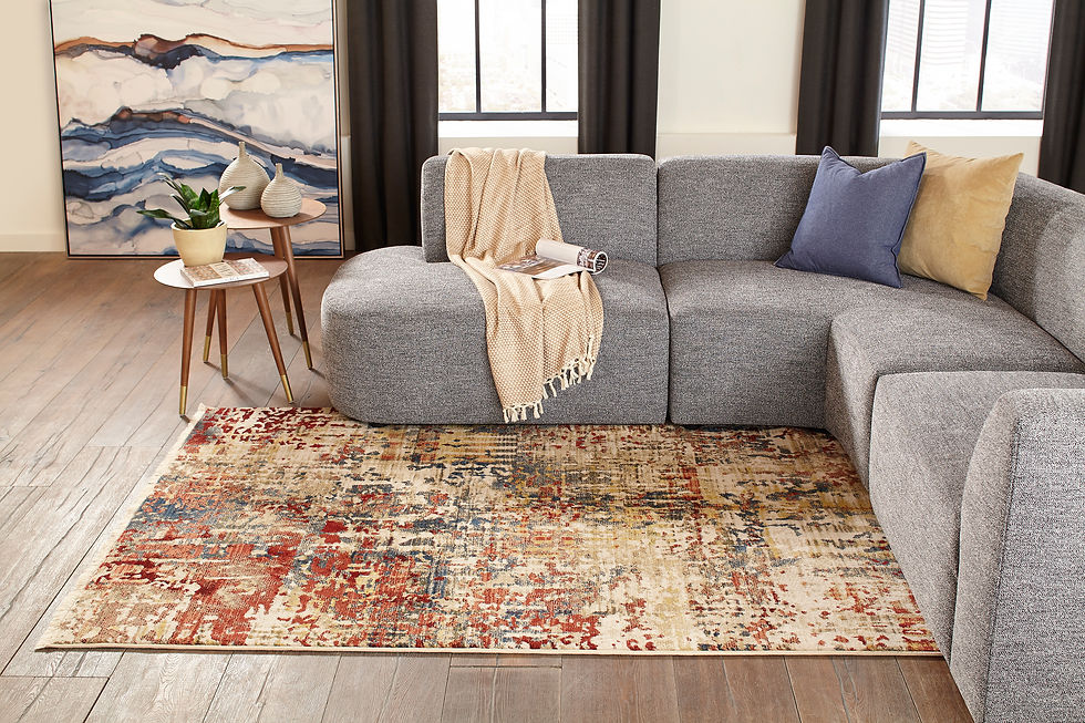 Thumbnail: Momeni Studio STU-2 Multi Color Transitional-Abstract Area Rug
