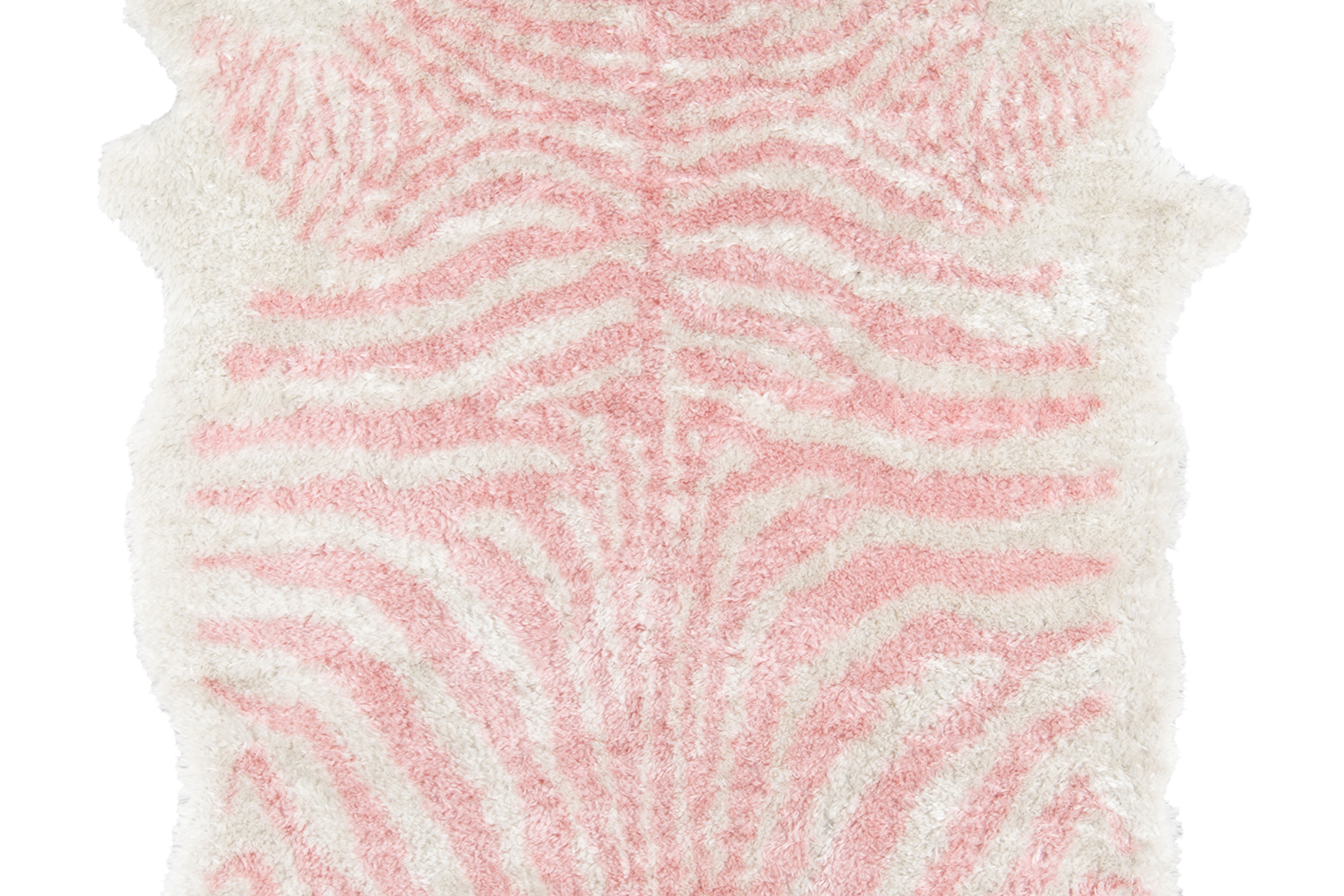 Novogratz Kalahari KAL-1 Pink Hand-Tufted Zebra Print Area Rug by Momeni