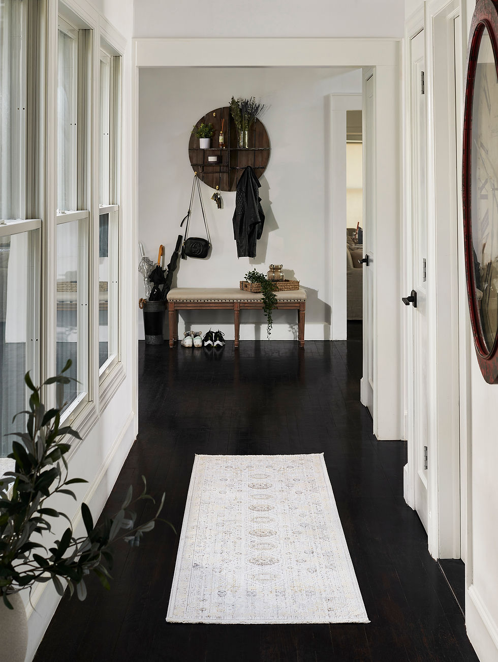 Thumbnail: Momeni Cambridge CMB-3 Grey Polyester-Viscose Blend Traditional Area Rug