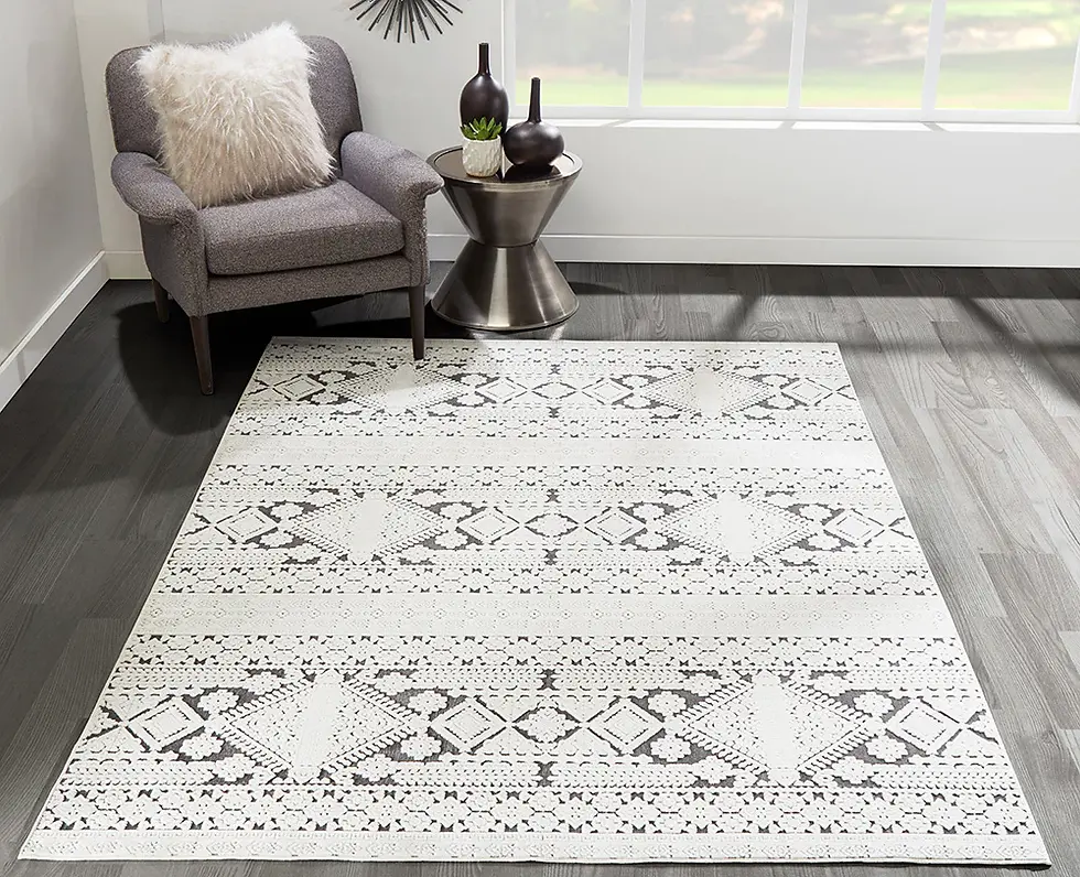 Thumbnail: Momeni Covington COV-1 Charcoal Polyester with Chenille Base Traditional Rug