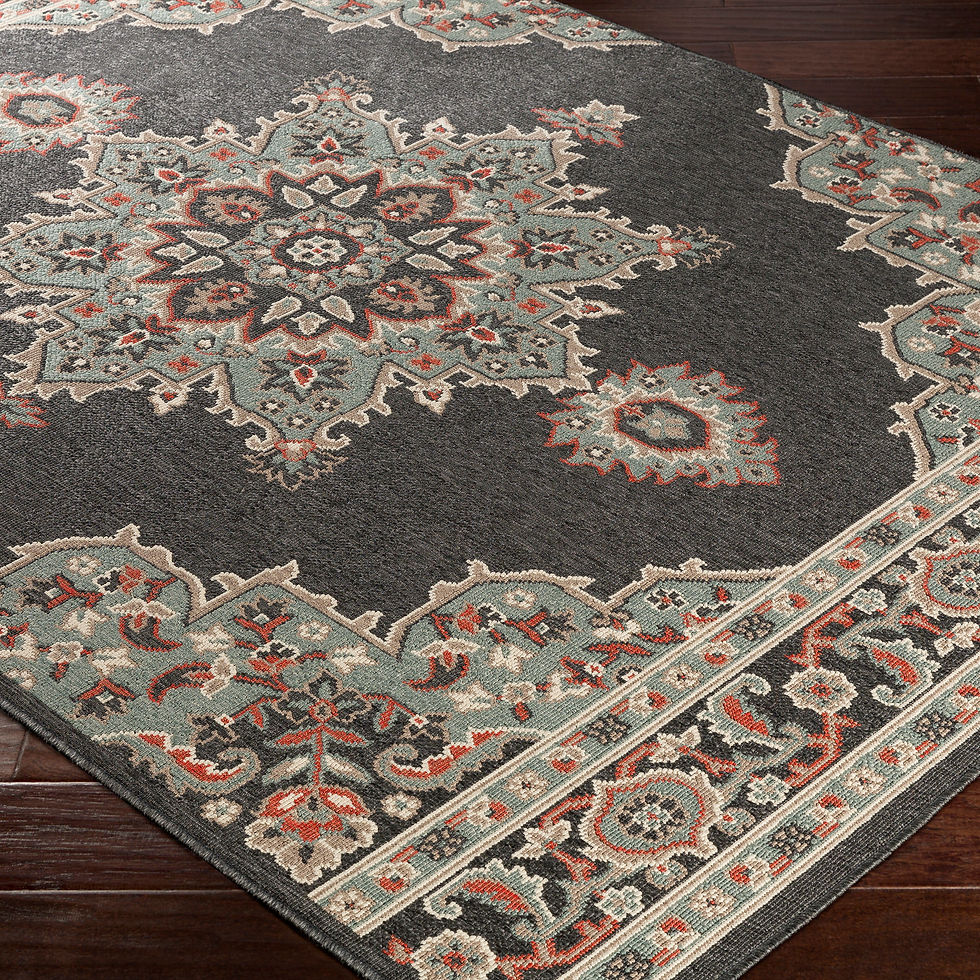 Thumbnail: Livabliss Alfresco ALF-9671 Black Machine Woven Rug