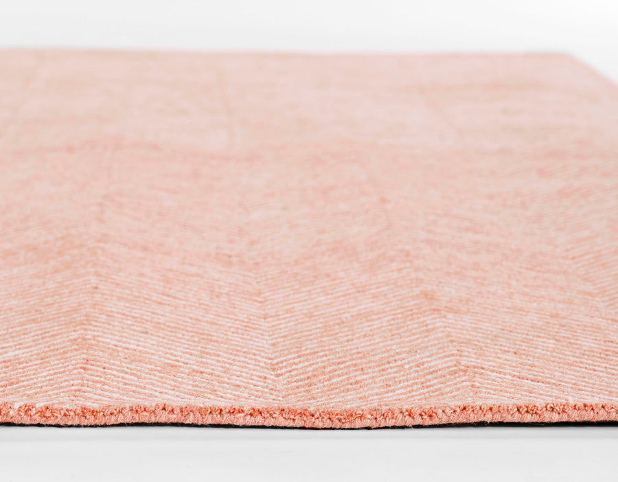 Thumbnail: Momeni Charles CHR-1 Pink Hand-Tufted Wool Contemporary-Zig Zag Area Rug