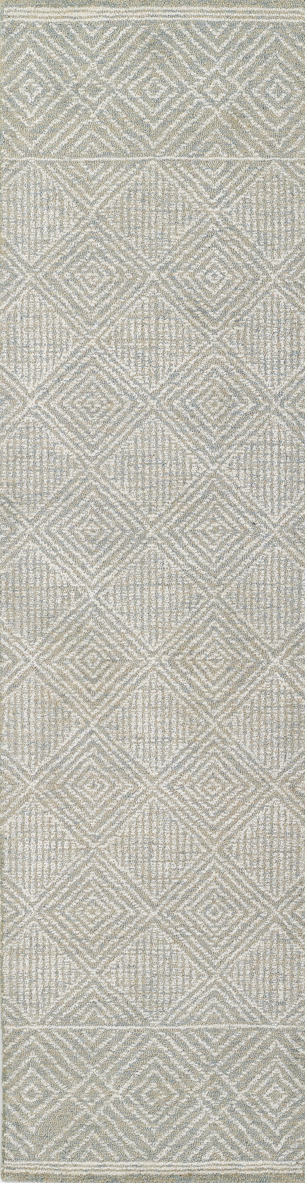 Thumbnail: Momeni Mallorca MRC-7 Grey Hand-Hooked Wool Contemporary-Geometric Area Rug