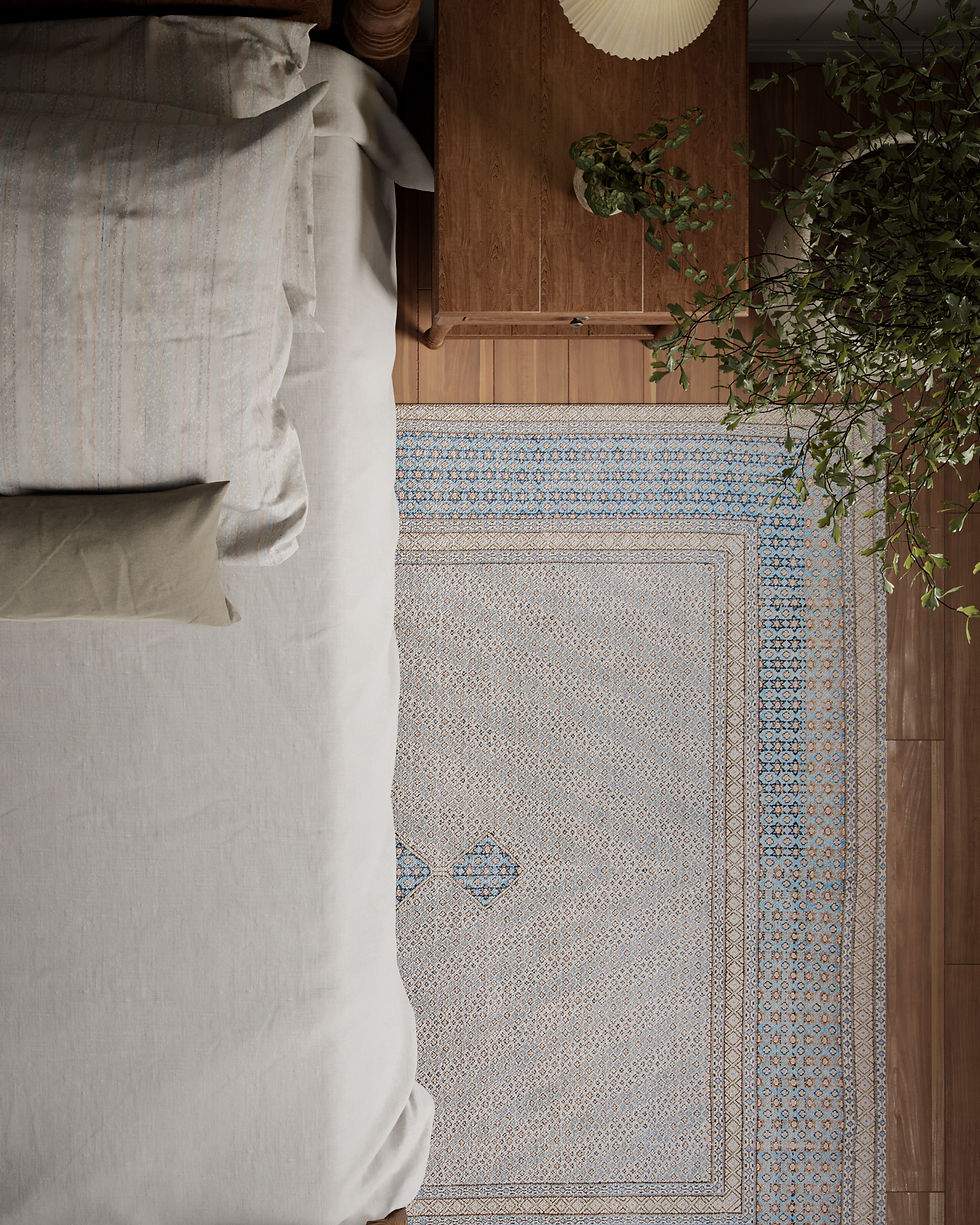 Thumbnail: Momeni Afshar AFS34 Blue Area Rug