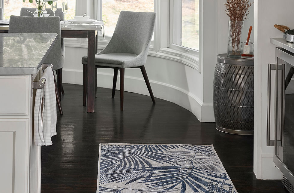 Thumbnail: Momeni Riviera RV-04 Blue Transitional Indoor/Outdoor Area Rug