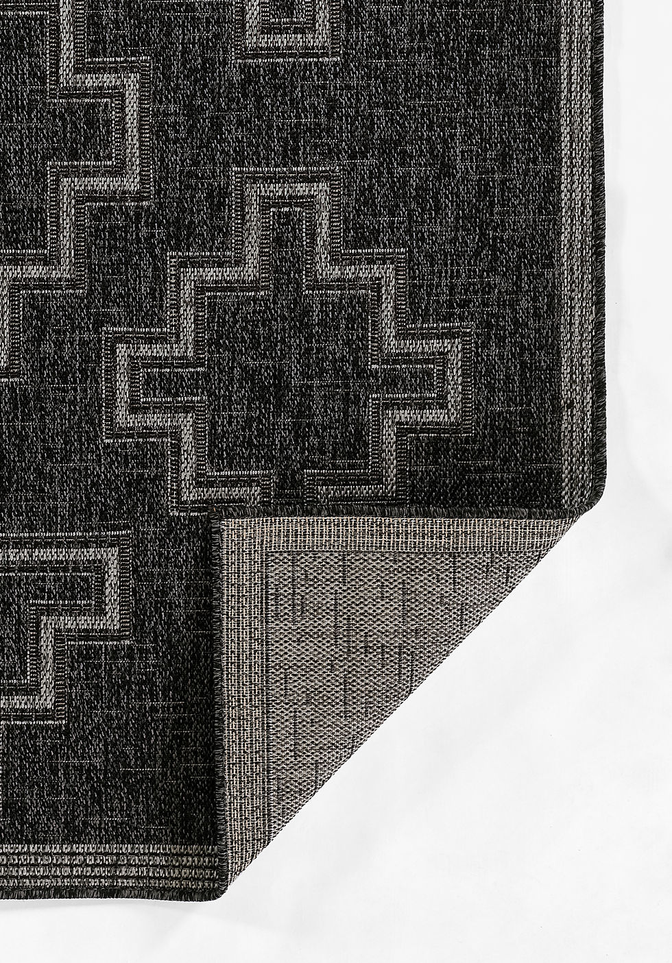 Thumbnail: Momeni Hampton HAM-9 Black Transitional Indoor/Outdoor Area Rug