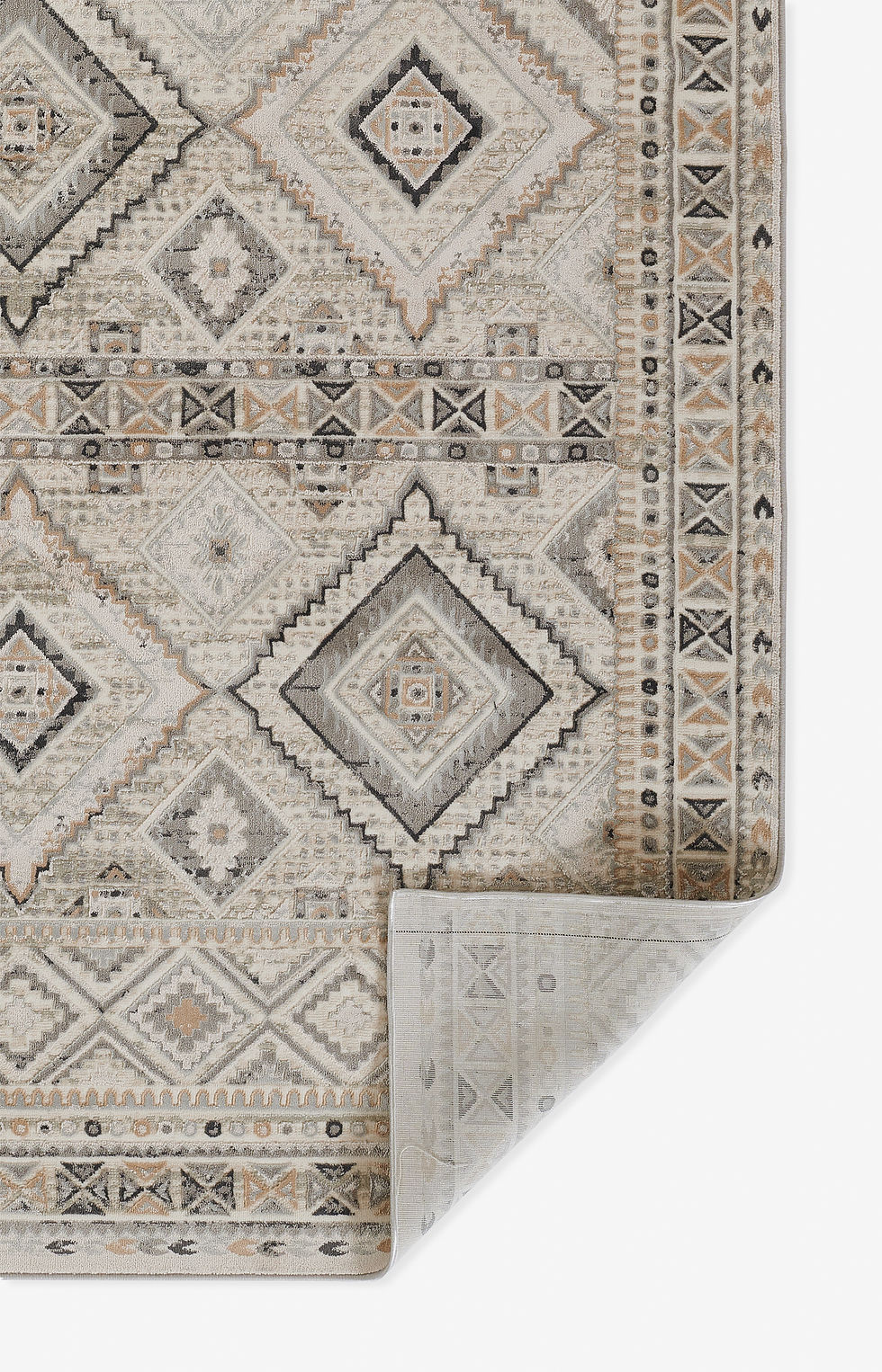 Thumbnail: Momeni Genevieve GNV-10 Ivory Traditional-Geometric Polyester Area Rug