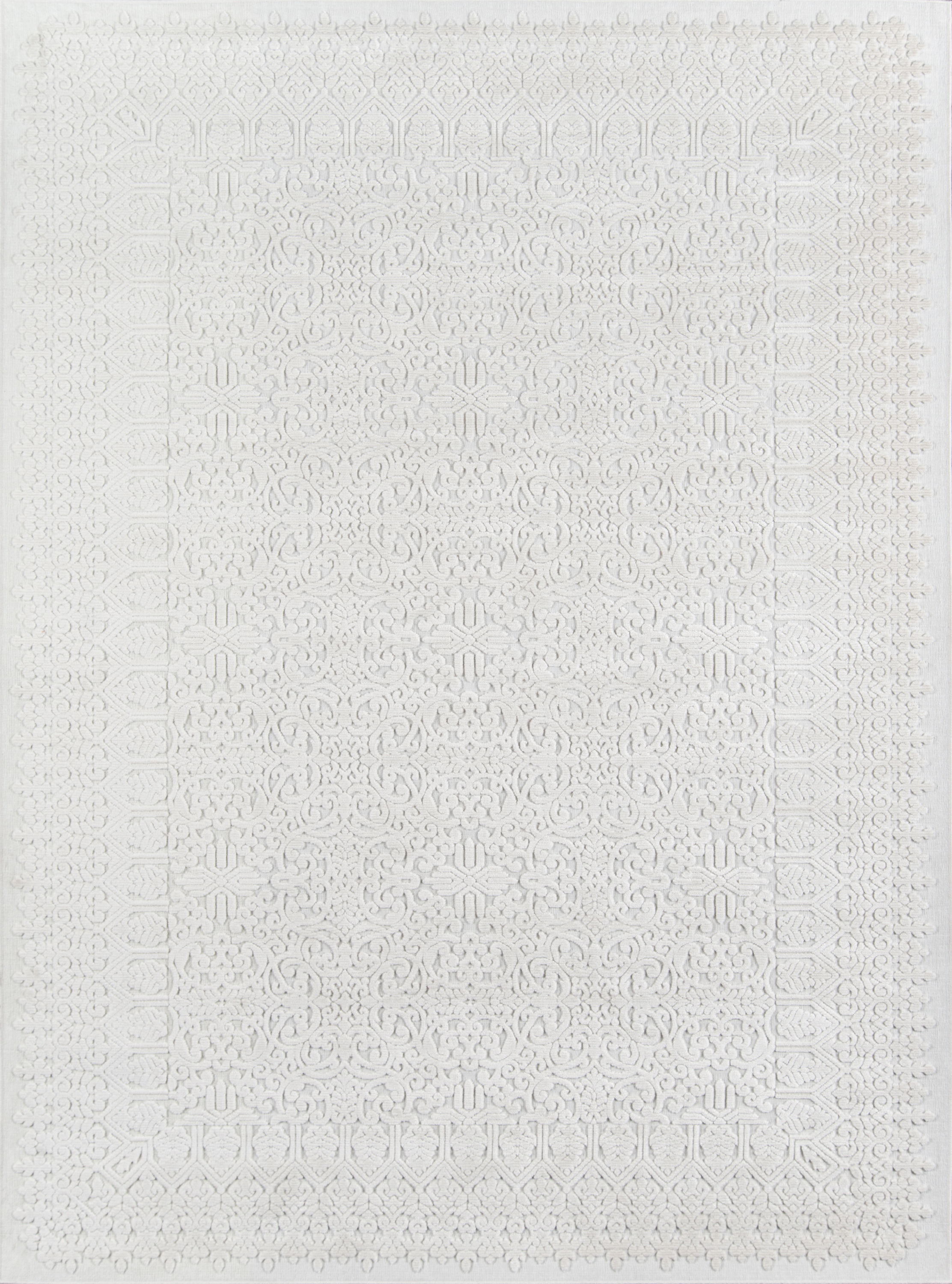 Momeni Covington COV-2 Ivory Polyester with Chenille Base Traditional Area Rug