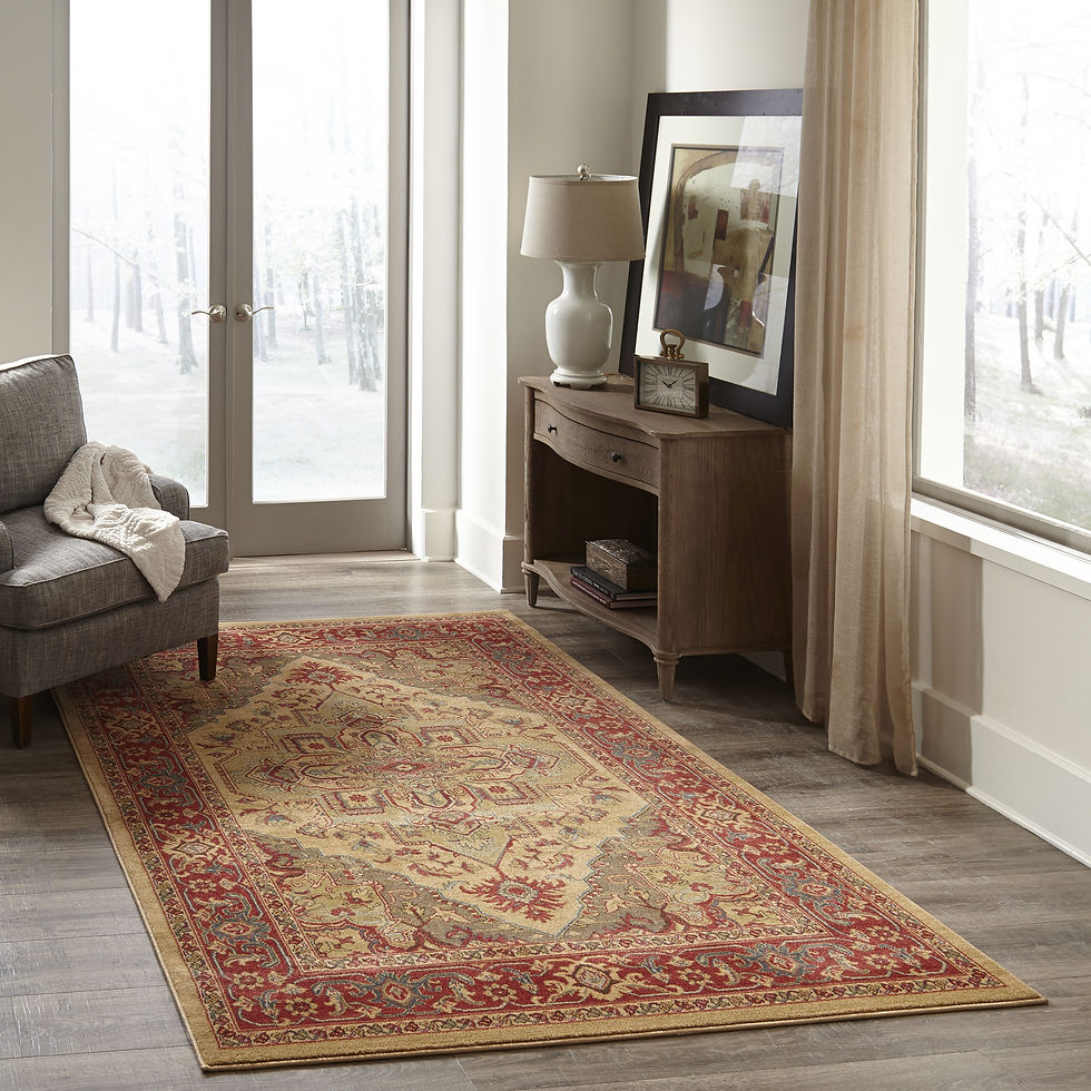 Thumbnail: Momeni Ghazni GZ-05 Beige Polypropylene Traditional-Medallion Area Rug