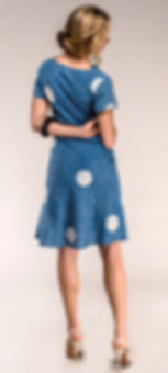 cowl bias dress - back