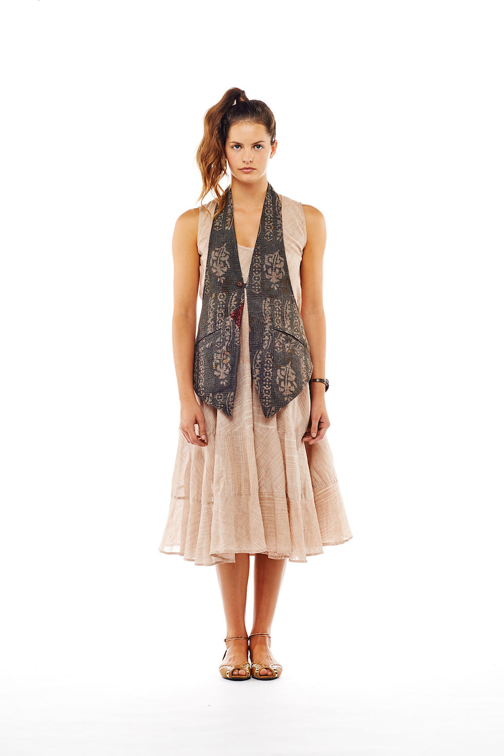 tux vest + tier dress