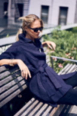 THE CAR COAT - INDIGO one of a kind