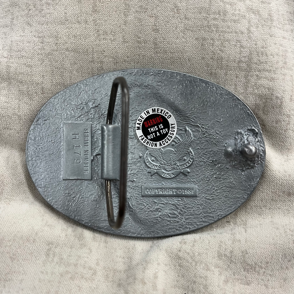 State of Texas Star Buckle Back View