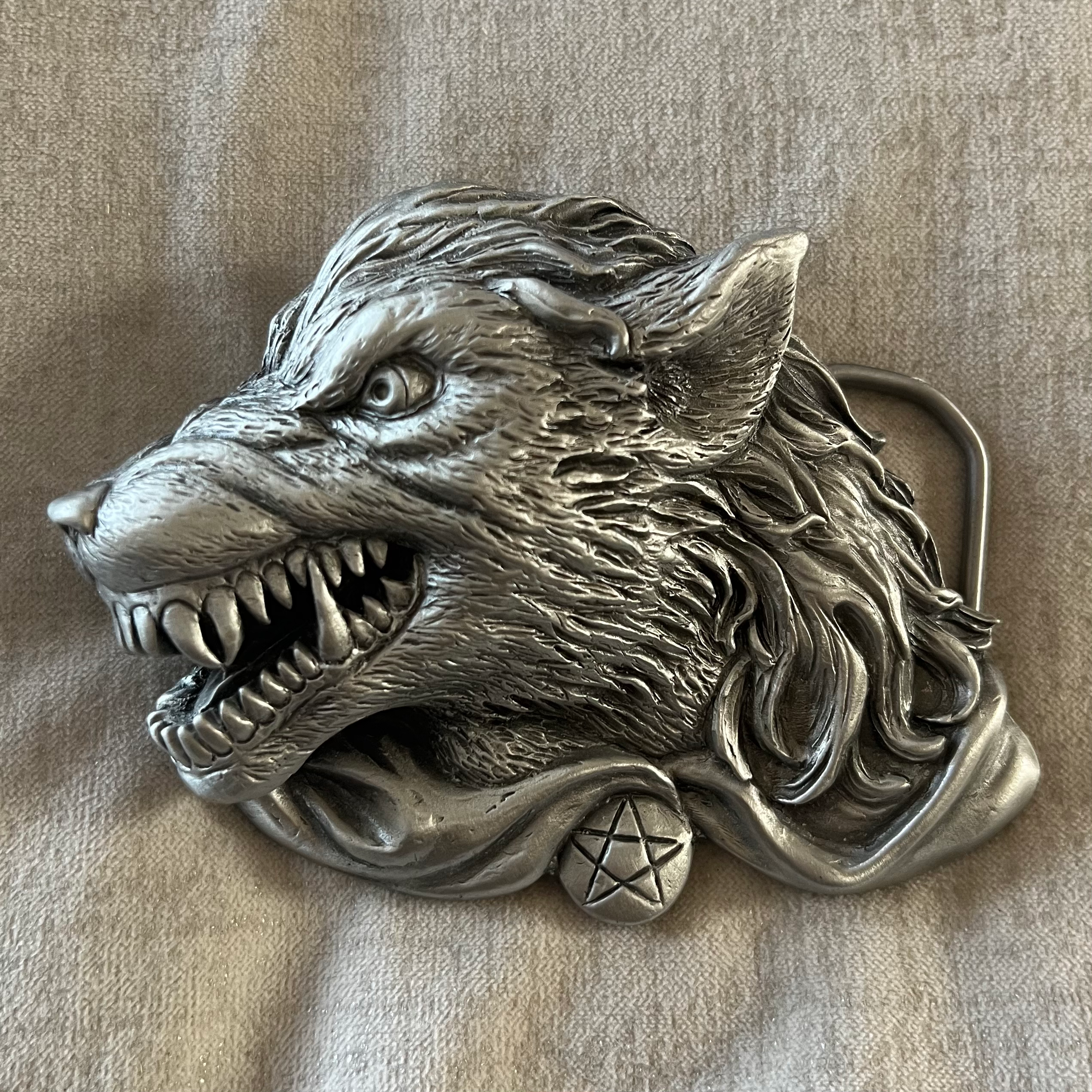Satanic Werewolf Buckle