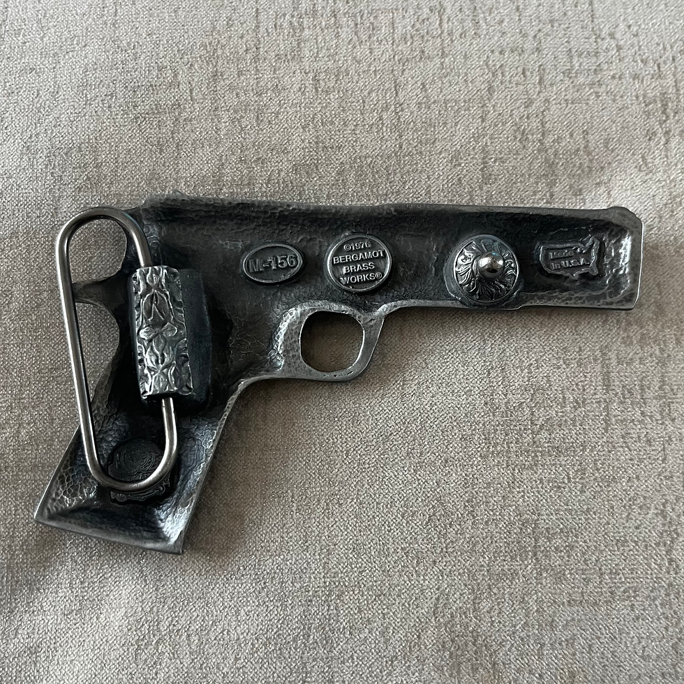 Colt 45 Hand Gun Buckle Back view