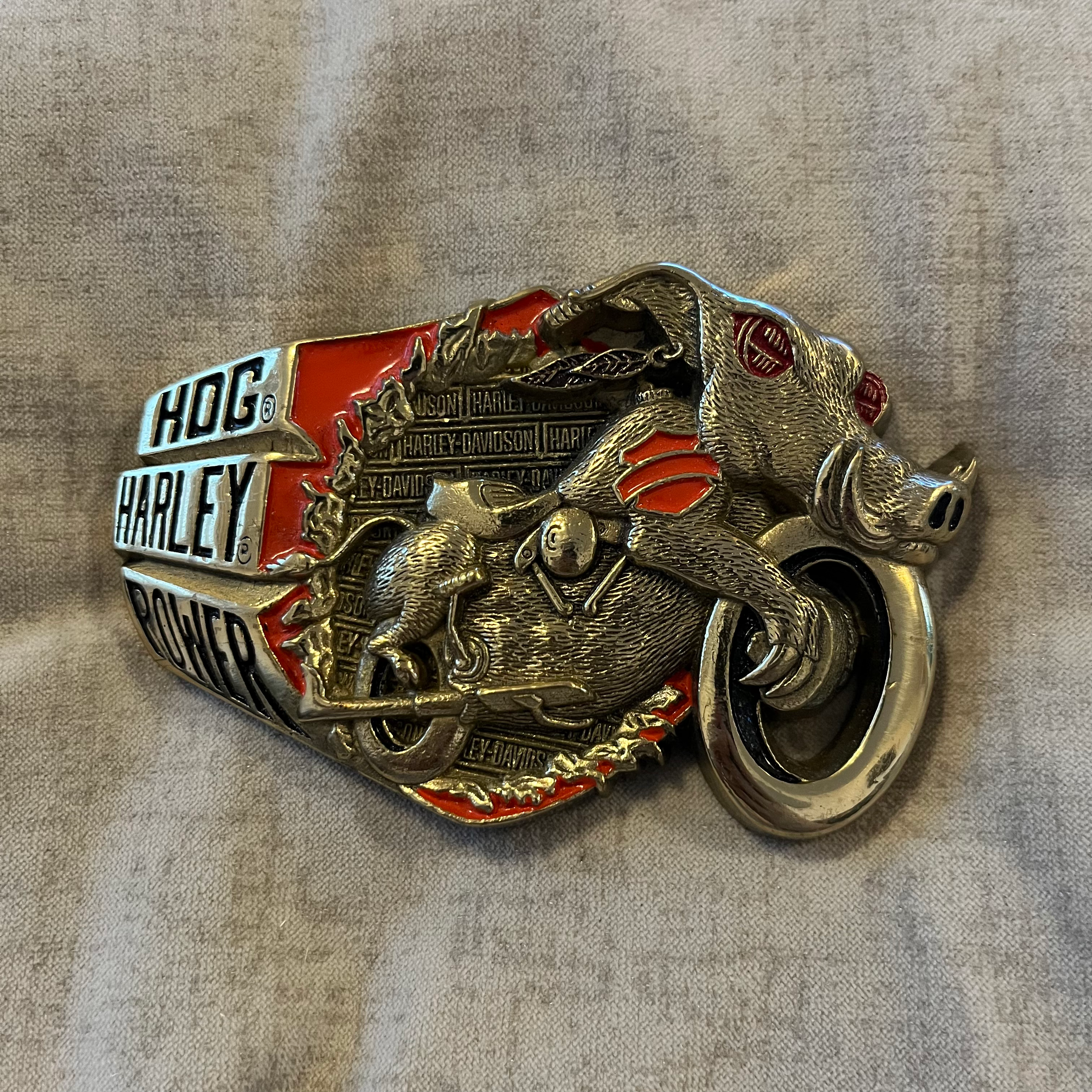 Vintage Harley Davidson - Hog Harley Power Buckle