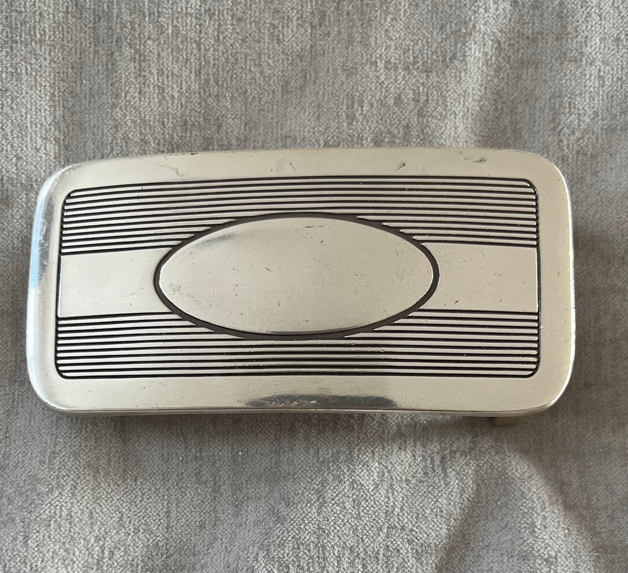 Silver Oblong & Oval Buckle