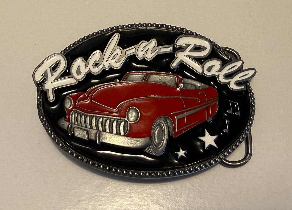 Rock N Roll Red Car Buckle