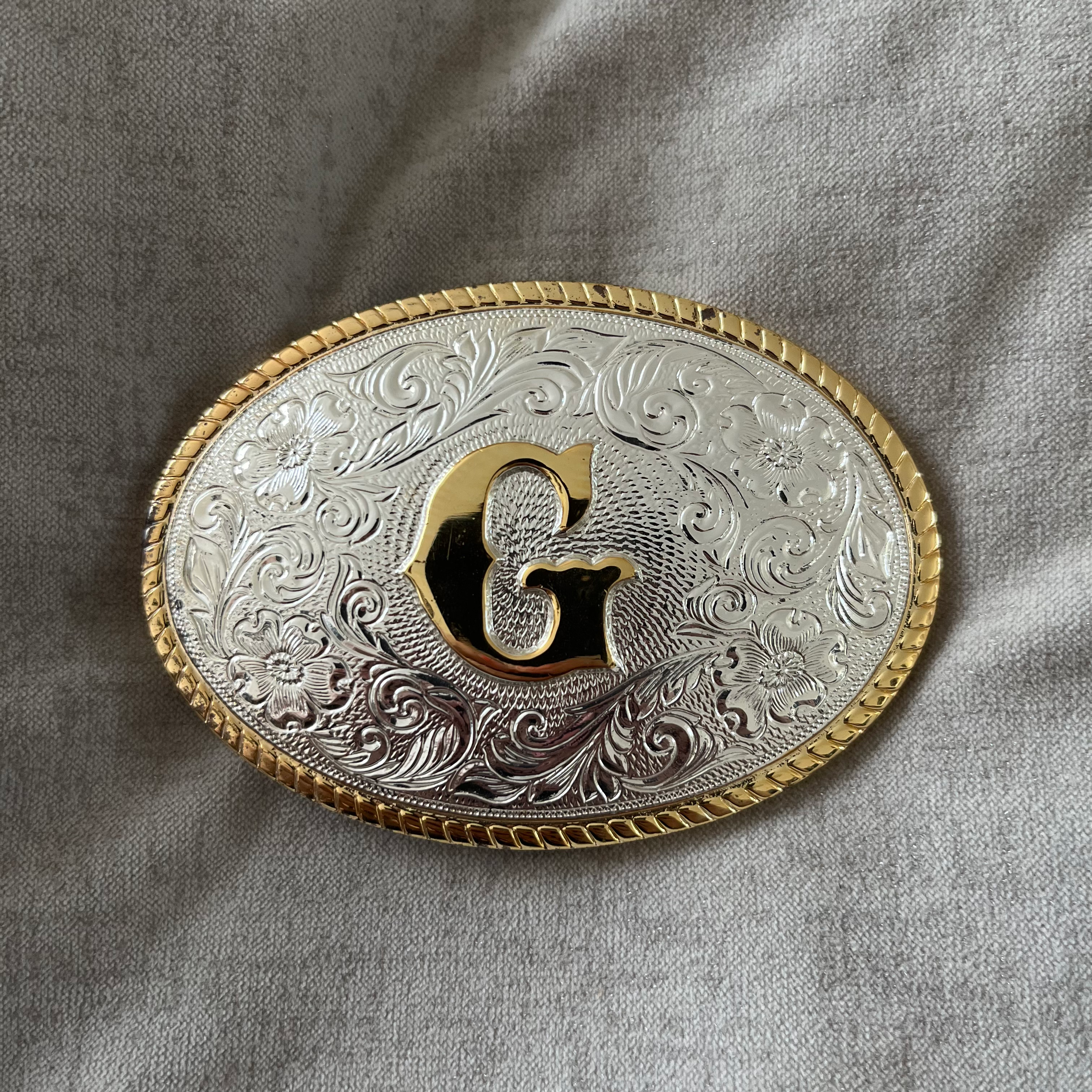 Gold & Silver Plated Letter G Buckle