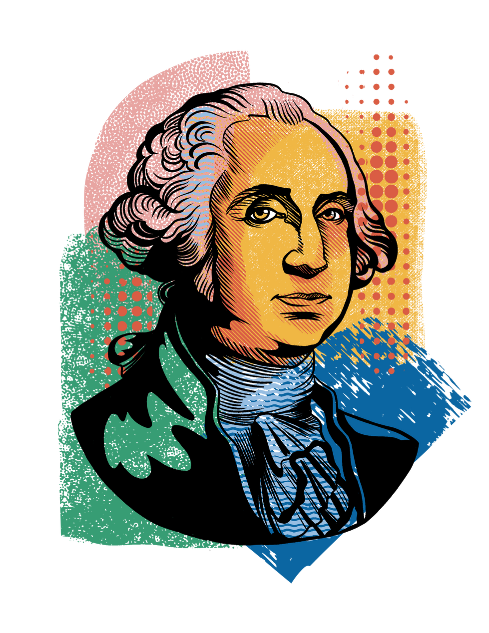 George Washington Card Illustration