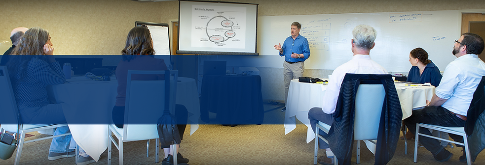 Russ Powell facilitates a collaborative management workshop.