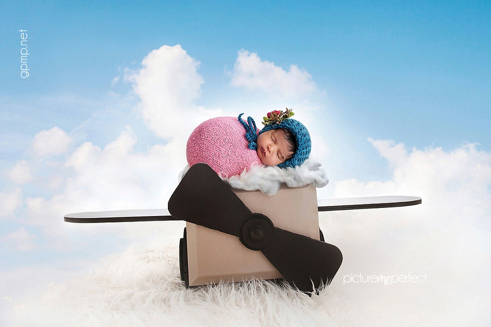 Aviation-themed newborn photography for pilot families in Miami, Weston, Doral, Pembroke Pines, and Miramar. Celebrate family legacy, dreams, and meaningful newborn portraits