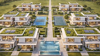 A conceptual design of the Six Leaves Estate project.