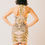 Thumbnail: Mini dress baby pink sequin and slit on the ribs