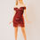 Thumbnail: Mini dress burgundy with heart neckline