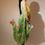 Thumbnail: Maxi wrap dress lime green with 80's pattern