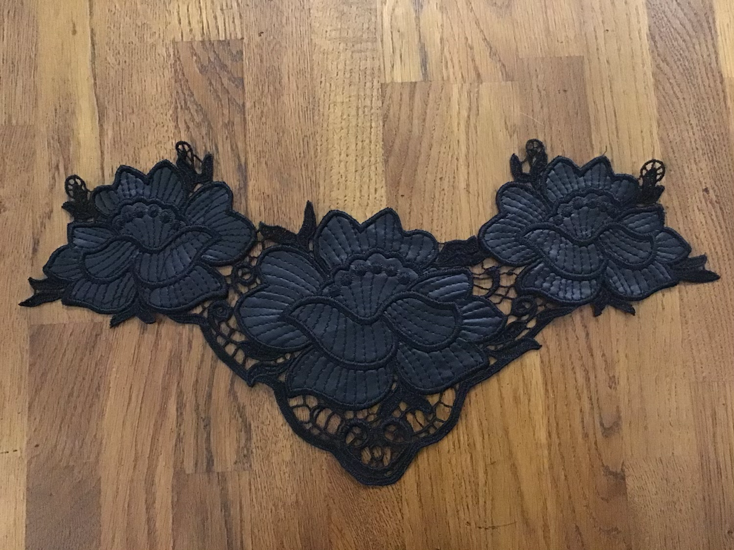 Large Black Floral Decoltée