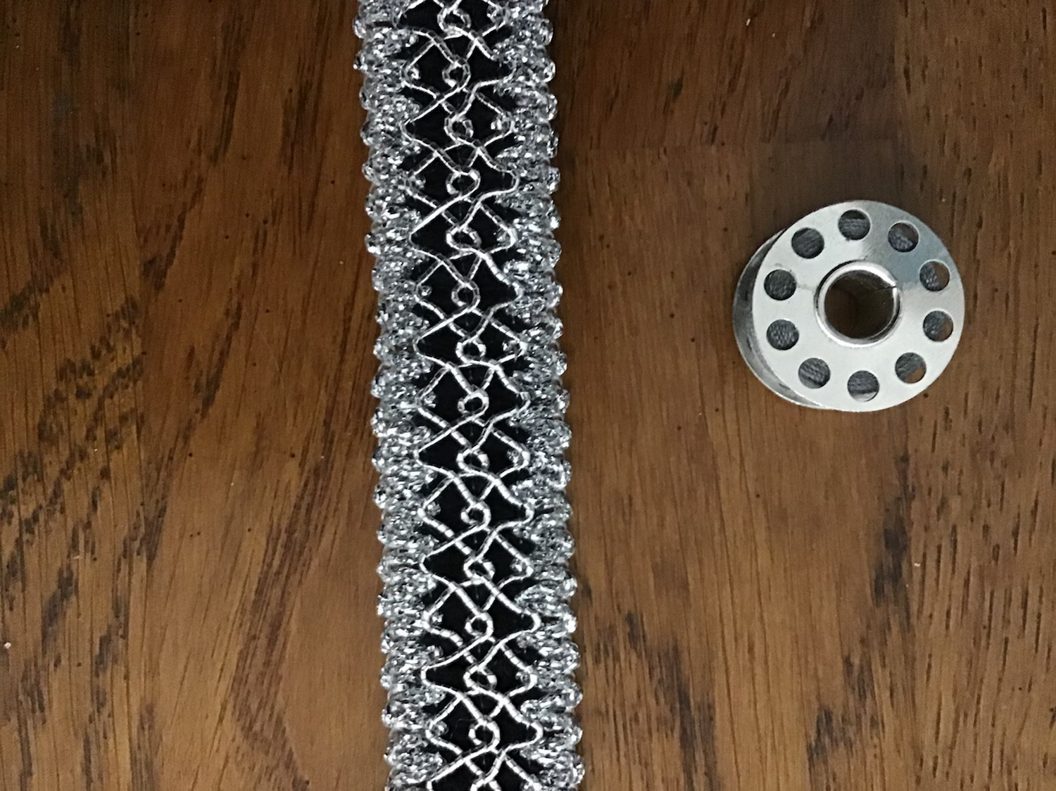 Silver & Black Lurex Braid