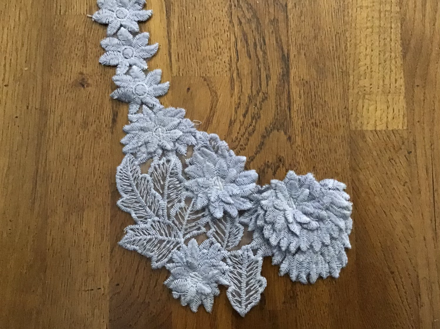Grey Mauve Embroidered Style Embellishment