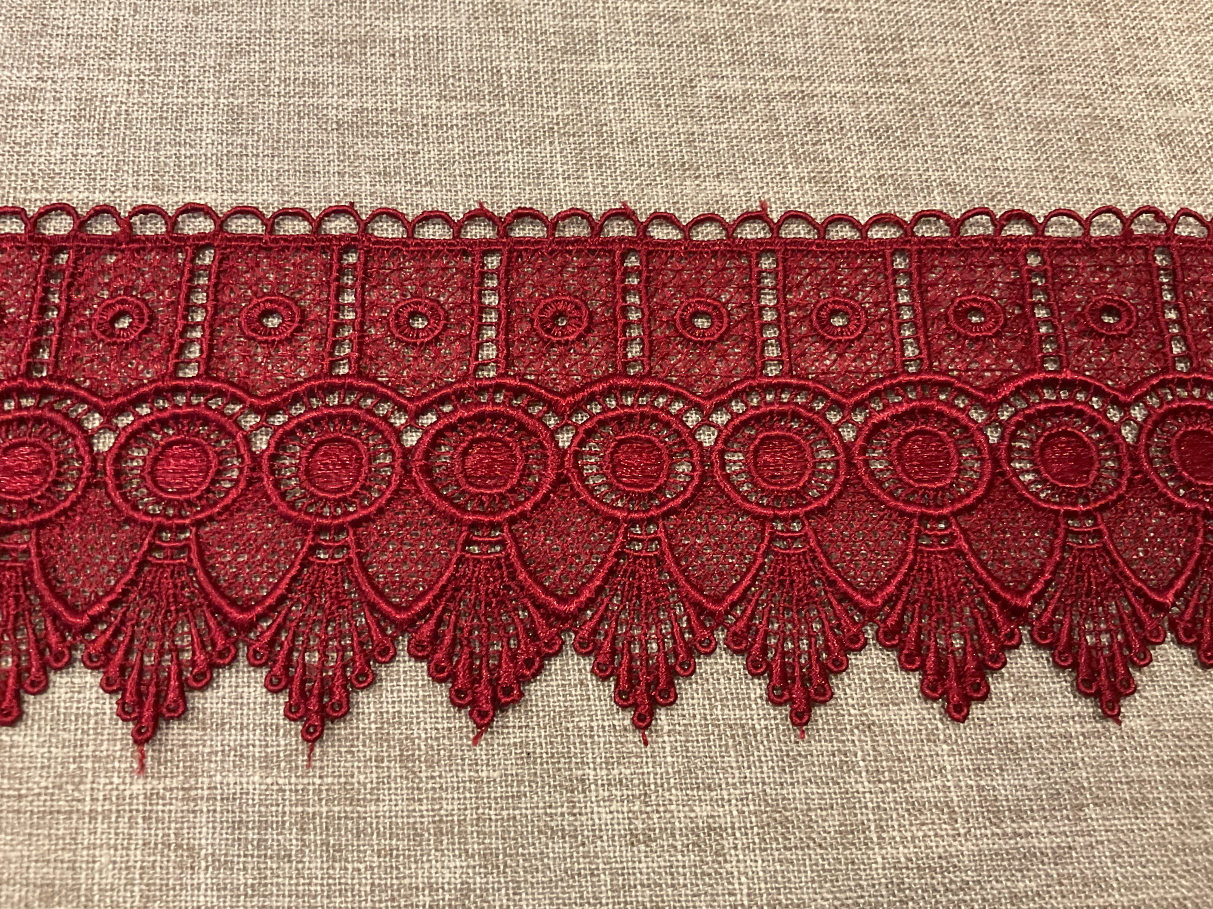 Jolanka Red Lace Trim