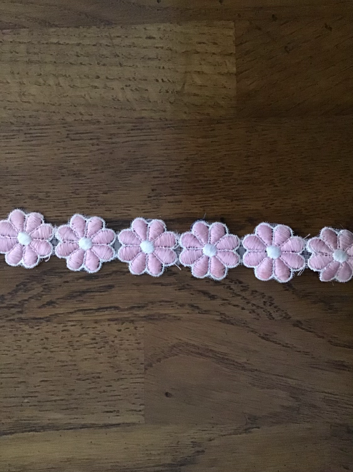 Pink & White Flower Trim