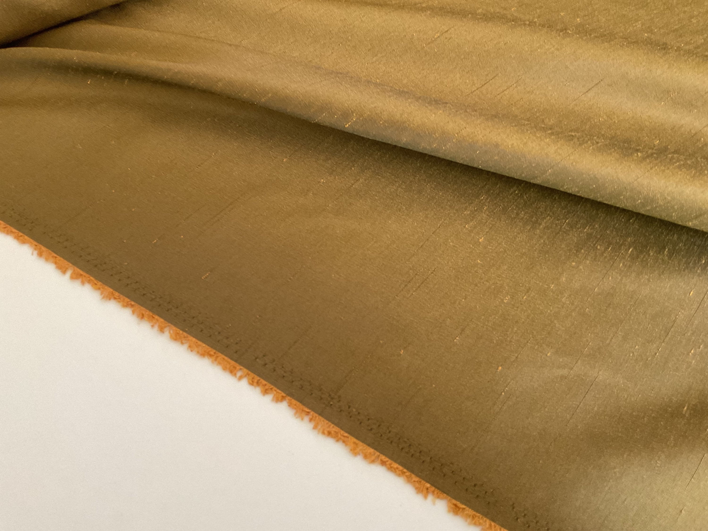 Bronze Olive Faux Dupion Lining