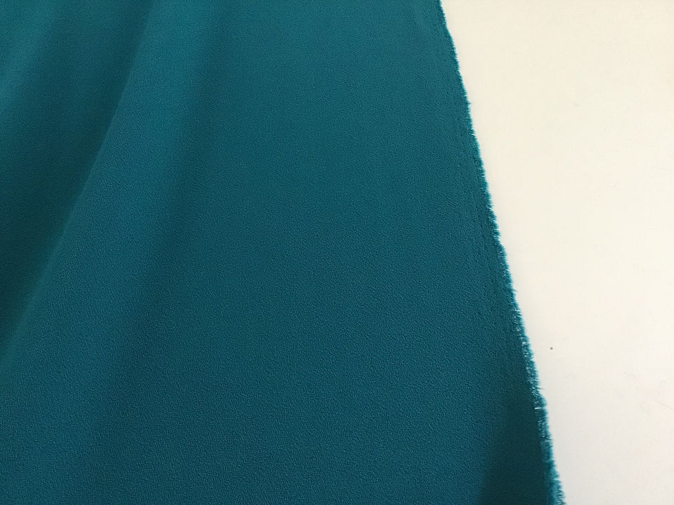 Teal Blue French Crepe