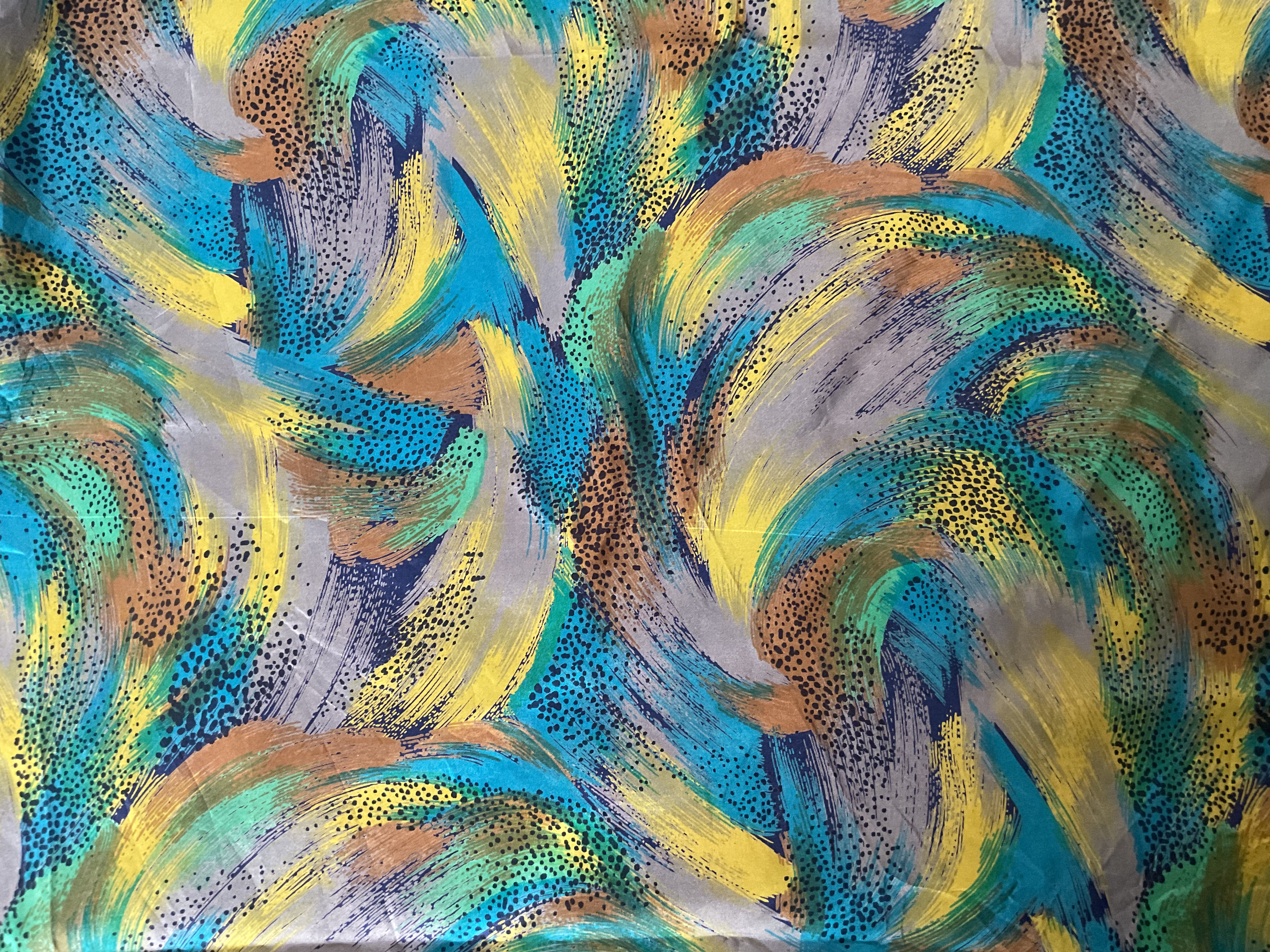 Vintage Abstract Swirly Silk /380cm