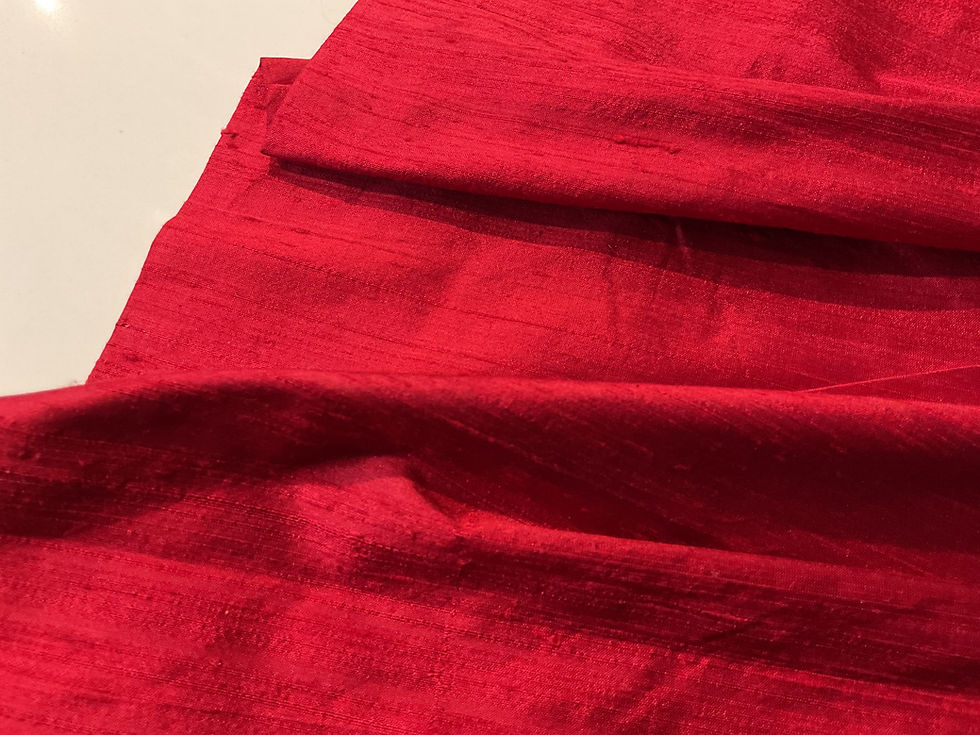 Red Dupion Silk - Jane