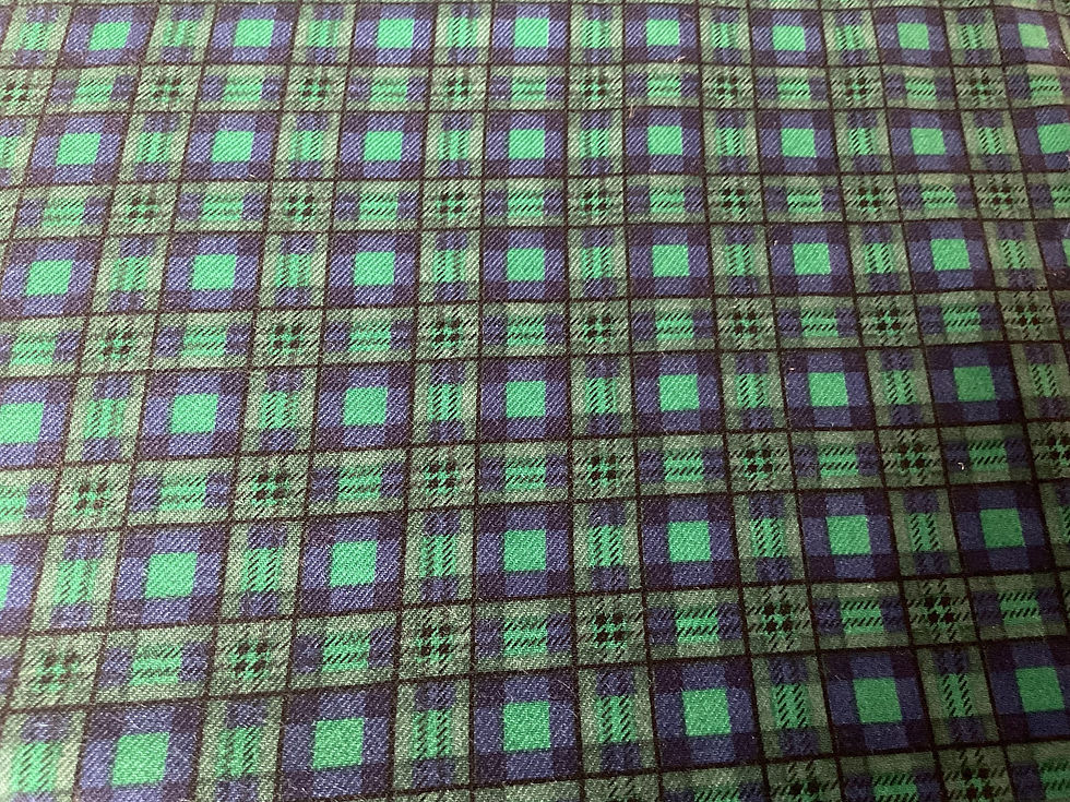 Maldini Check Cotton Green & Blue /150cm