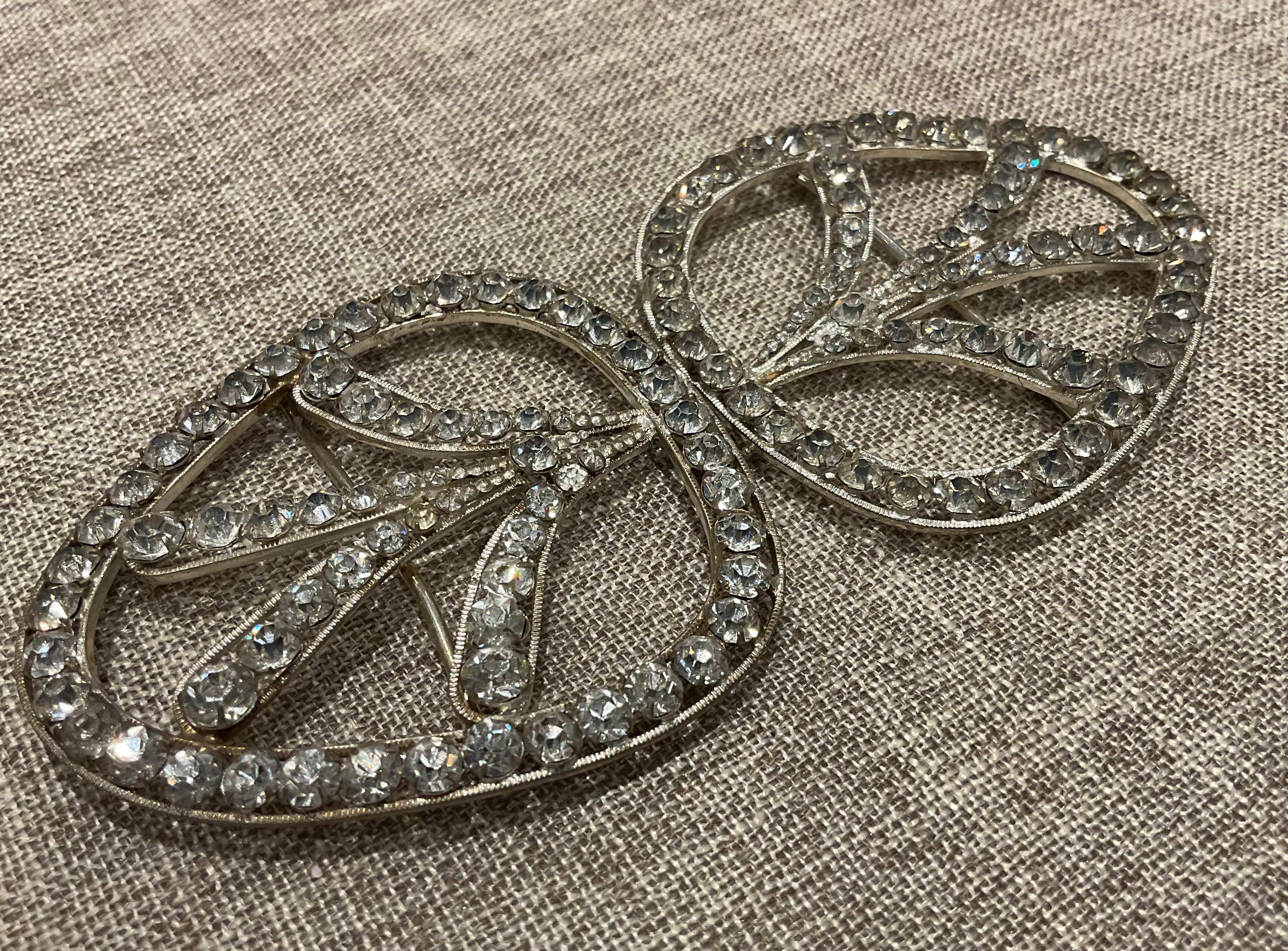 Vintage Extra Large Diamonté Buckle