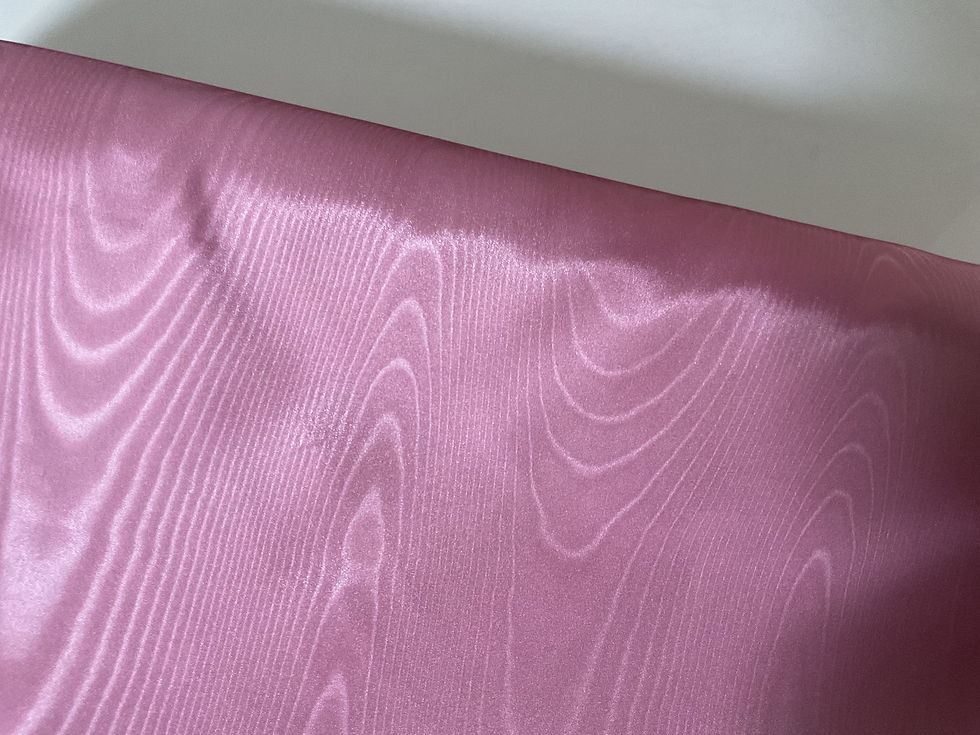 Vintage Old Rose Pink Moire Lining