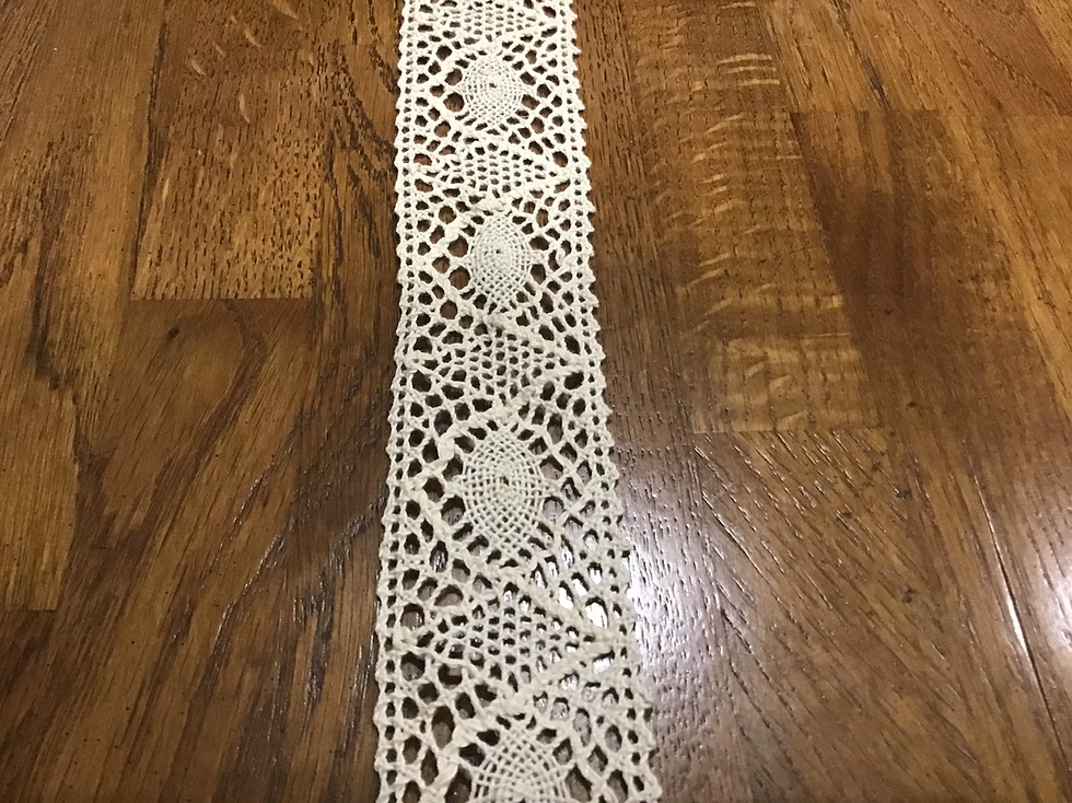 Antique Ivory Cotton Style Crochet Trim/ 4cm wide