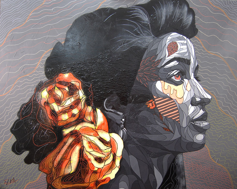 Portrait de femme en version tirage d'art limité par Elka